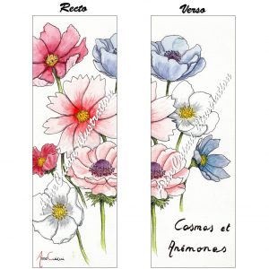 Marque-page fleurs